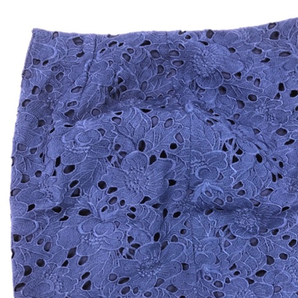 Banana Republic Blue Floral Lace Mini Sz 6 - Picture 4 of 7